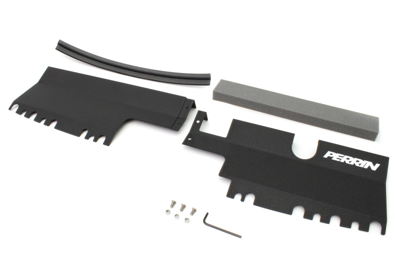 Subaru WRX STI Radiator Shroud - Perrin Performance - Without OEM Intake Scoop - Black - `15-`21